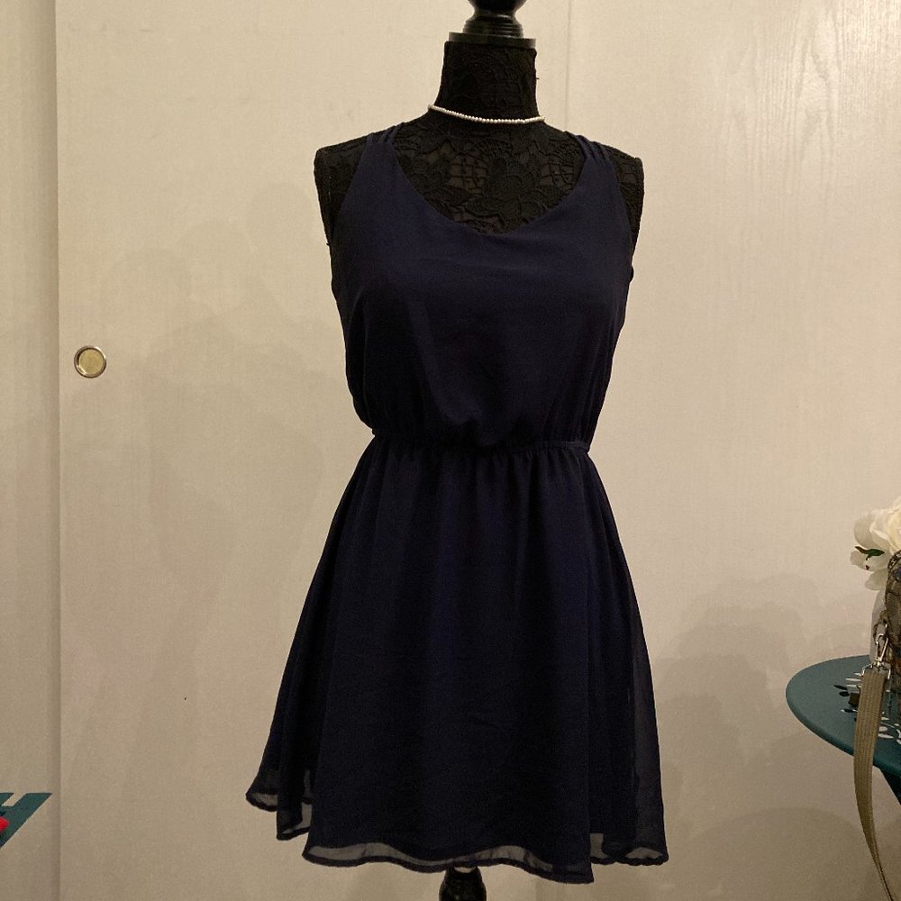 Navy mini dress.  Size:  M